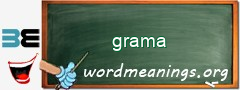 WordMeaning blackboard for grama